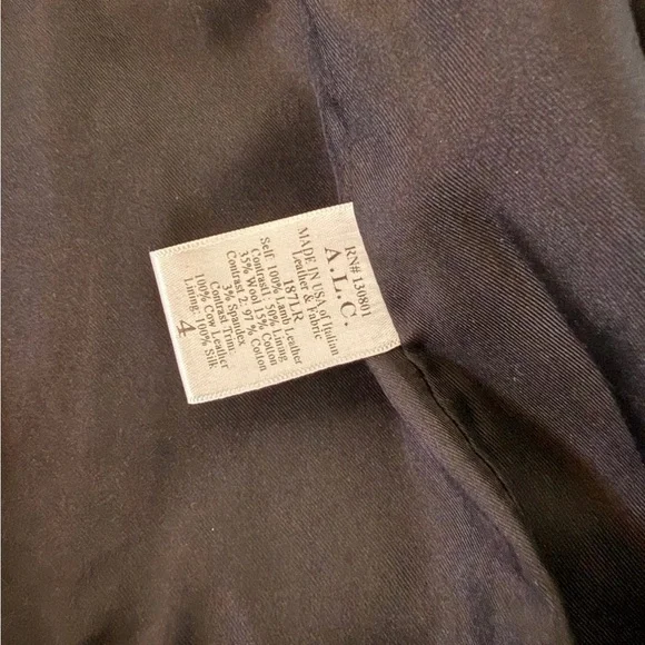 A.L.C. Leather Moto Jacket Black Size 4 - Picture 5 of 5